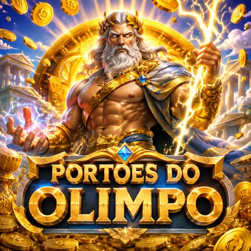 Tela principal do slot Gates of Olympus 1000 com Zeus e a grade 6x5 de símbolos